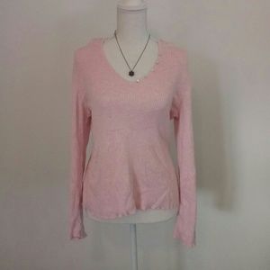 Soft pink Liz Claiborne sweater V-neck